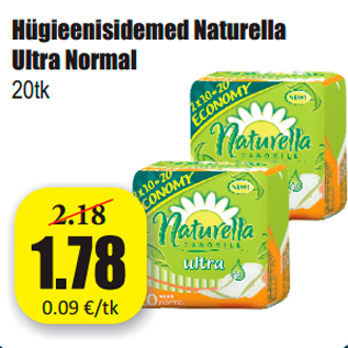 Allahindlus - Hügieenisidemed Naturella Ultra Normal 20tk