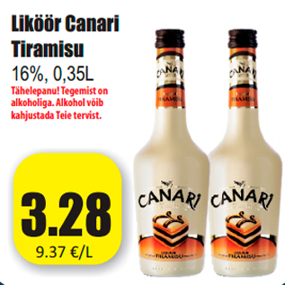 Allahindlus - Liköör Canari Tiramisu