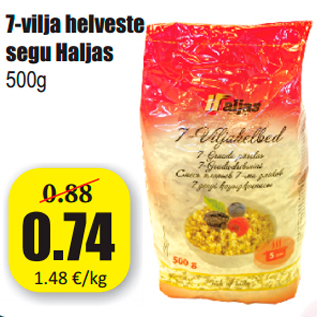 Allahindlus - 7-vilja helveste segu Haljas 500g