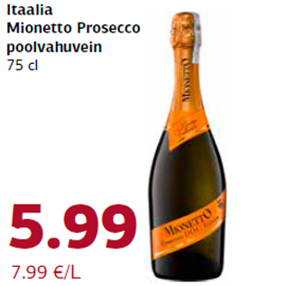 Allahindlus - Itaalia Mionetto Prosecco poolvahuvein 75 cl