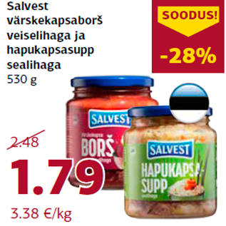 Allahindlus - Salvest värskekapsaborš veiselihaga ja hapukapsasupp sealihaga 530 g