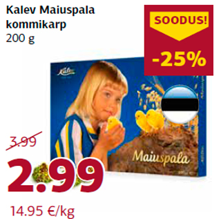 Allahindlus - Kalev Maiuspala kommikarp 200 g