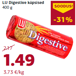 Allahindlus - LU Digestive küpsised 400 g