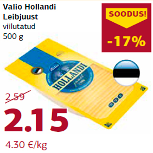 Allahindlus - Valio Hollandi Leibjuust