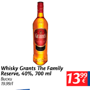 Allahindlus - Whisky Grants The Family Reserve, 40%, 700 ml