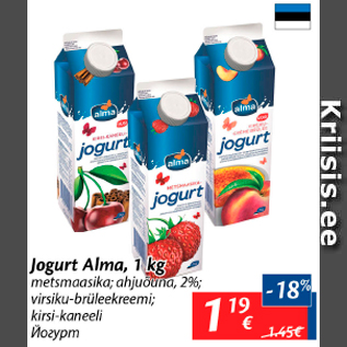 Allahindlus - Jogurt Alma, 1 kg