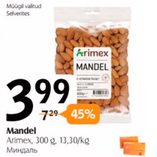 Allahindlus - Mandel Arimex, 300 g