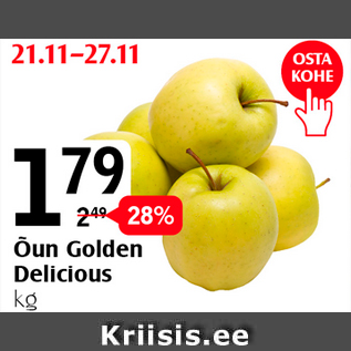 Allahindlus - Õun Golden Delicious, kg