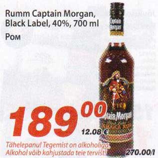 Allahindlus - Rumm Captain Morgan, Black Label