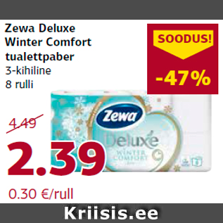 Allahindlus - Zewa Deluxe Winter Comfort tualettpaber