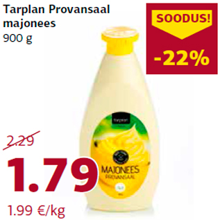 Allahindlus - Tarplan Provansaal majonees 900 g