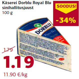 Allahindlus - Käserei Dorblu Royal Blu sinihallitusjuust 100 g