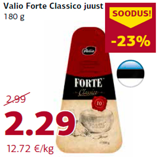 Allahindlus - Valio Forte Classico juust 180 g