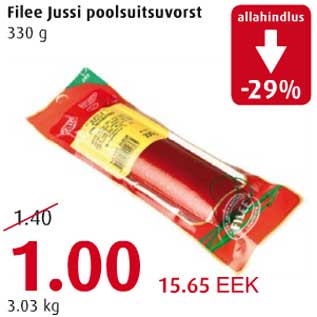 Allahindlus - Filee Jussi poolsuitsuvorst