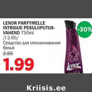 Allahindlus - LENOR PARFYMELLE INTRIGUE PESULOPUTUSVAHEND 750ml