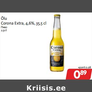 Allahindlus - Õlu Corona Extra, 4,6%, 35,5 cl