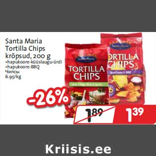 Allahindlus - Santa Maria Tortilla Chips krõpsud, 200 g