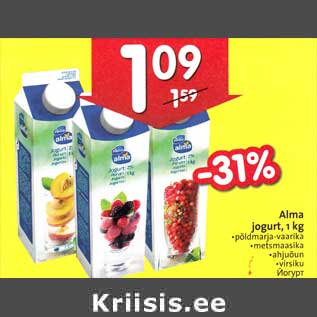 Allahindlus - Alma jogurt, 1 kg