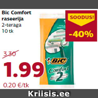 Allahindlus - Bic Comfort raseerija