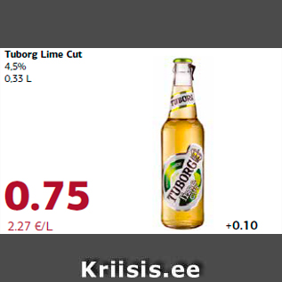 Allahindlus - Tuborg Lime Cut 4,5% 0,33 L