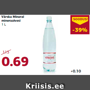 Allahindlus - Värska Mineral mineraalvesi 1 L