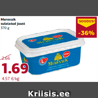 Allahindlus - Merevaik sulatatud juust 370 g