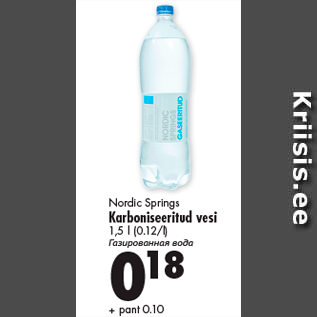 Allahindlus - Nordic Springs Karboniseeritud vesi