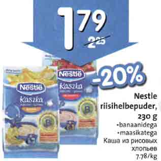 Allahindlus - Nestle riisihelbepuder, 230g *banaanidega *maasikatega