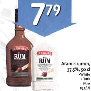 Allahindlus - Aramis ruum, 37,5¤, 50cl *White *Dark