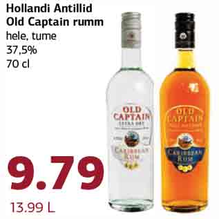 Allahindlus - Hollandi Antillid Old Captain rumm hele, tume 37,5% 70 cl