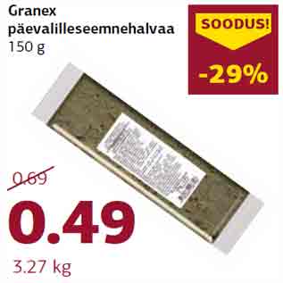 Allahindlus - Granex päevalilleseemnehalvaa 150 g