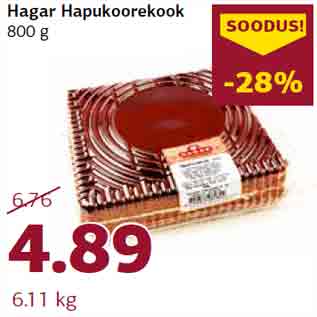 Allahindlus - Hagar Hapukoorekook 800 g