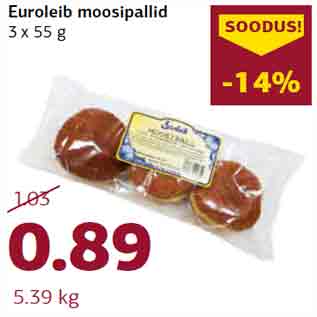 Allahindlus - Euroleib moosipallid 3 x 55 g