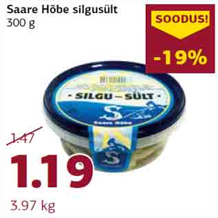 Allahindlus - Saare Hõbe silgusült 300 g