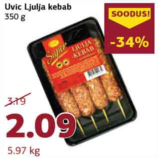 Allahindlus - Uvic Ljulja kebab 350 g