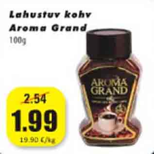 Allahindlus - Lahustuv kohv Aroma Grand 100 g