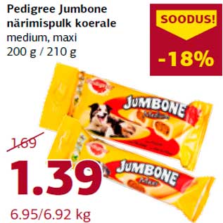 Allahindlus - Pedigree Jumbone närimispulk koerale