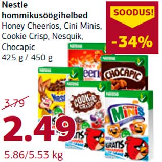 Allahindlus - Nestle hommikusöögihelbed