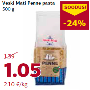 Allahindlus - Veski Mati Penne pasta 500 g