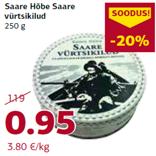 Allahindlus - Saare Hõbe Saare vürtsikilud 250 g