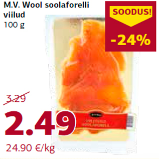 Allahindlus - M.V. Wool soolaforelli viilud 100 g