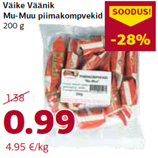 Allahindlus - Väike Väänik Mu-Muu piimakompvekid 200 g