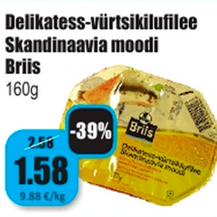 Allahindlus - Delikatess-vürtsikilufilee Skandinaavia moodi Briis 160g