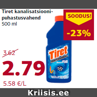 Allahindlus - Tiret kanalisatsioonipuhastusvahend 500 ml