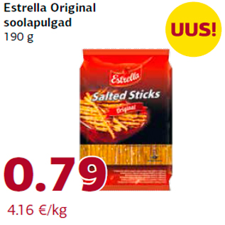 Allahindlus - Estrella Original soolapulgad 190 g