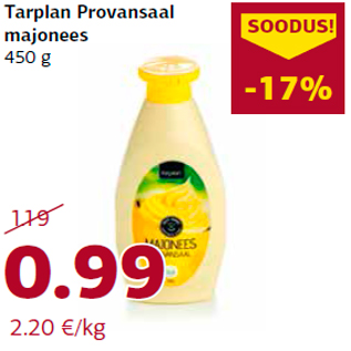 Allahindlus - Tarplan Provansaal majonees 450 g