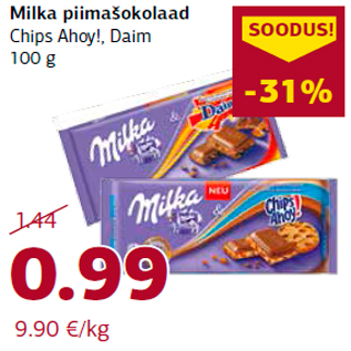 Allahindlus - Milka piimašokolaad