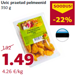 Allahindlus - Uvic praetud pelmeenid 350 g