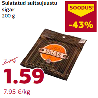 Allahindlus - Sulatatud suitsujuustu sigar 200 g