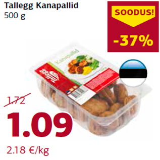 Allahindlus - Tallegg Kanapallid 500 g